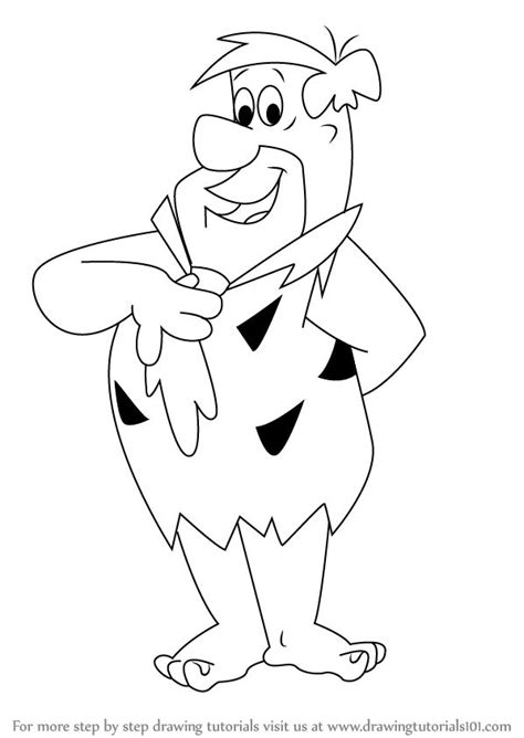 How To Draw Fred Flintstone From The Flintstones DrawingTutorials Com Disney Character