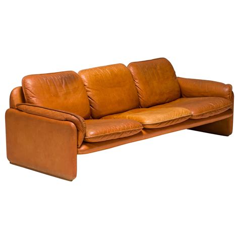 De Sede Ds47 Cognac Leather Sofa Switzerland 1970s At 1stdibs