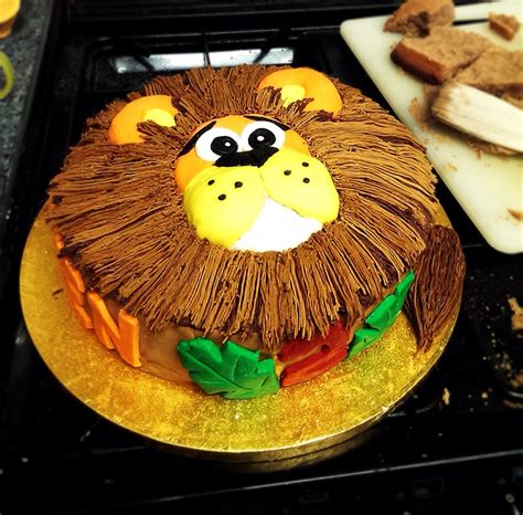 You'll never be too old for our love and support. Cute lion birthday cake for a two year old boy, made by Monster Orphanage www.facebook.com ...