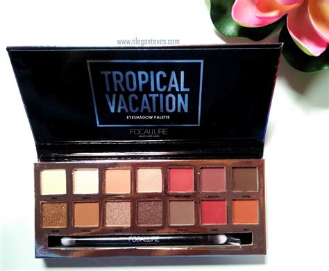Focallure Tropical Vacation Eyeshadow Palette Review Swatches