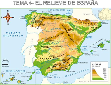 Lali Piñeiro Castilla Mapas El Relieve EspaÑol