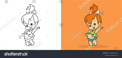 Pebbles Flintstone Fictional Character Flintstones Franchisevector Stock Vector Royalty Free