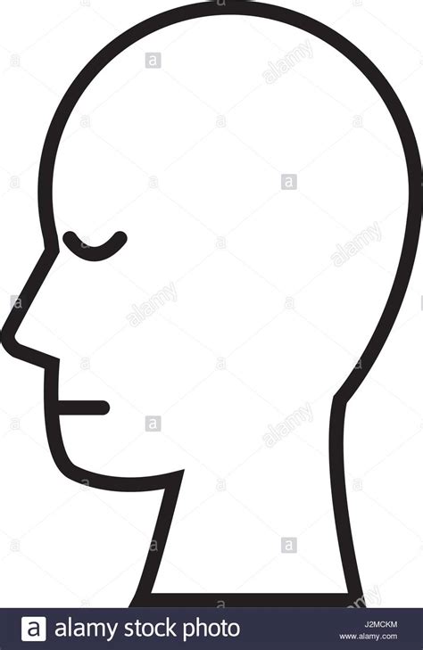 Silhouette Head Human People Image Outline Stock Vector Image And Art Alamy