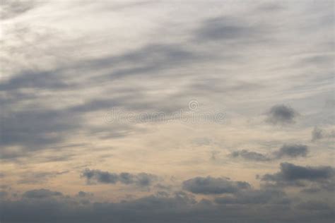 Photo Of Beautiful Blue And Gray Clouds After Sunset Stock Photo