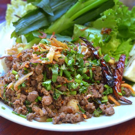 Larb Khua Mu A Stir Fried Northern Thai Larb Made With Pork In Chiang