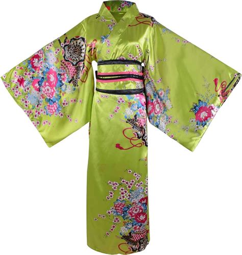 Womens Kimono Costume Adult Japanese Geisha Yukata Sweet Floral Patten