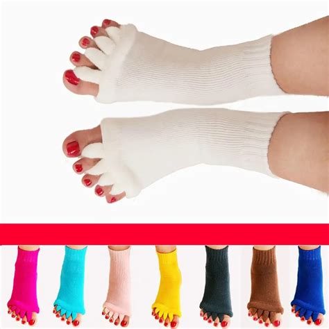 Missky 1 Pair Women Socks Solid Color 5 Finger Acrylic Cotton Split Toe Socks Socks Aliexpress