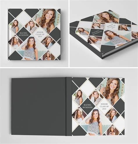 Photo Book Cover Template For Photographers Senior Album Etsy