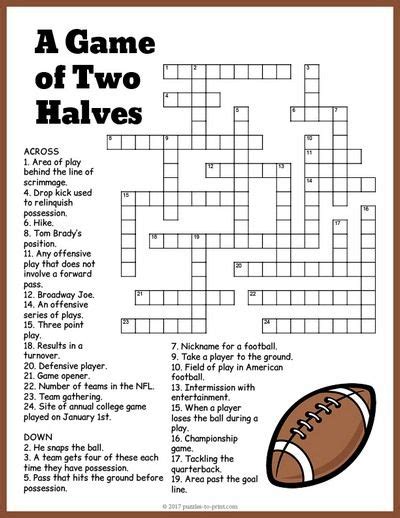 Printable Sports Trivia Crossword Puzzles Trivia Printable