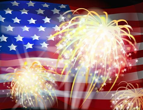 4th Of July Clip Art Fireworks And Flag Sandra Bornstein