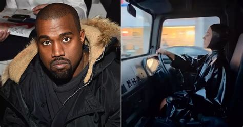 Kanye West Films Wife Bianca Censori Driving In Covered Up Costume