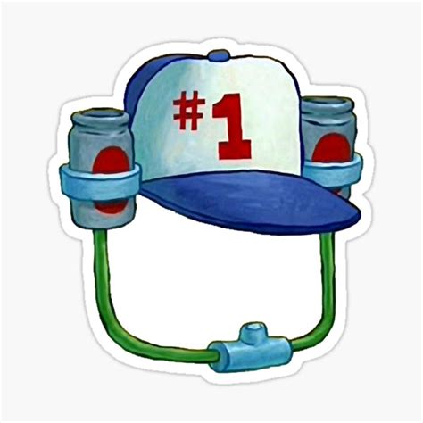 Spongebob Soda Drinking Hat Sticker For Sale By Jamesairns Redbubble