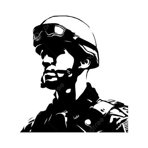 Silueta De Un Soldado Vector Png Silueta Soldados Militar Png Y