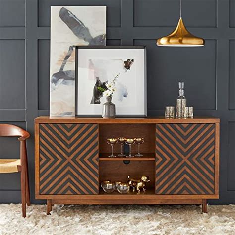 Modern Rustic Mid Century Buffet Sideboard Storage Cabinet Dining Room