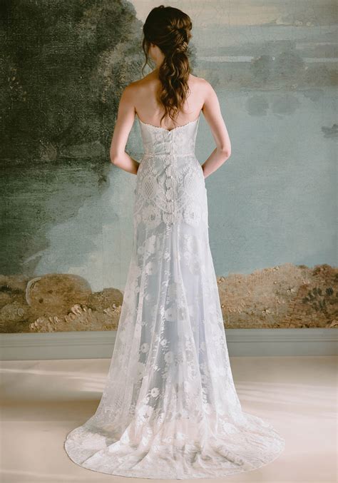 Eloise Blue Silk Wedding Dress Strapless Sweetheart Wedding Dress