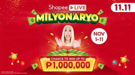 One Million Pesos Up For Grabs This 11 11 With Shopee Live Milyonaryo