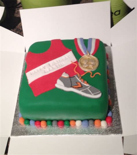 I wanted the texture to be softer and the crumb to not. Birthday cake for a runner (With images) | Running cake, 40th birthday cakes, Cake