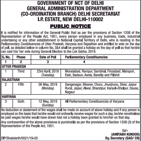 Government Of Nct Of Delhi Public Notice Ad Times Of India Delhi Advert Gallery