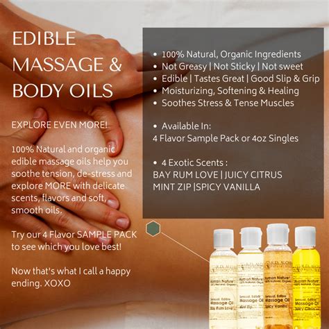 Sensual Edible Massage Oils Rd Alchemy Natural Products