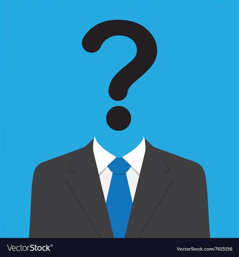 Businessman With Question Mark Head Royalty Free Vector