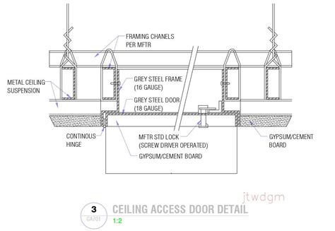 Ceiling Access Door Details In AutoCAD 2D Drawing Dwg File CAD File
