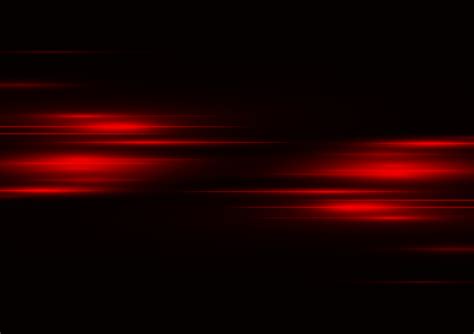 Abstract Red Speed Neon Light Effect On Black Background Vector