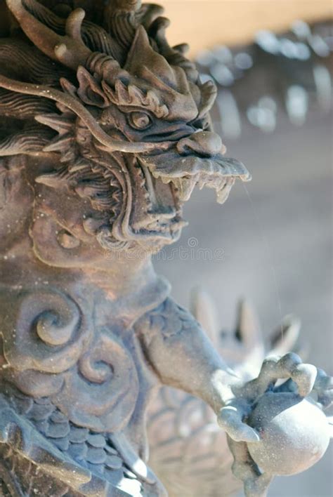 Chinese Dragon Turtle Statue In Taiwan Design Architecture Stock Image