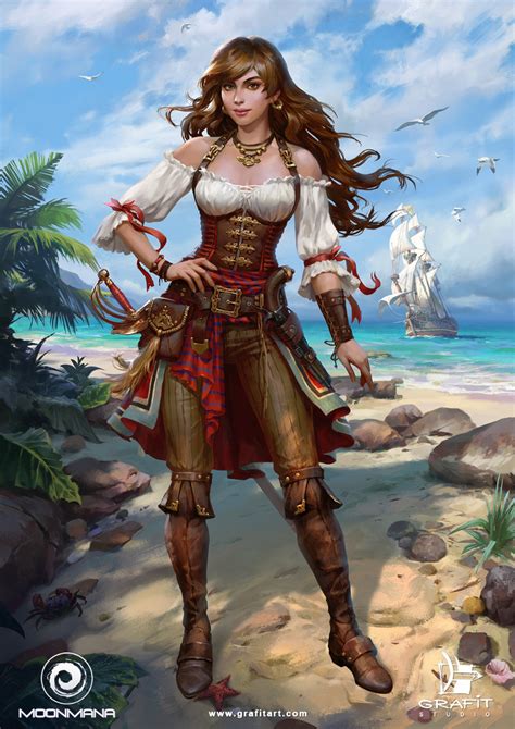 Artstation Female Characters For Ultimate Pirates Grafit Studio Pirate Art Girl Pirates