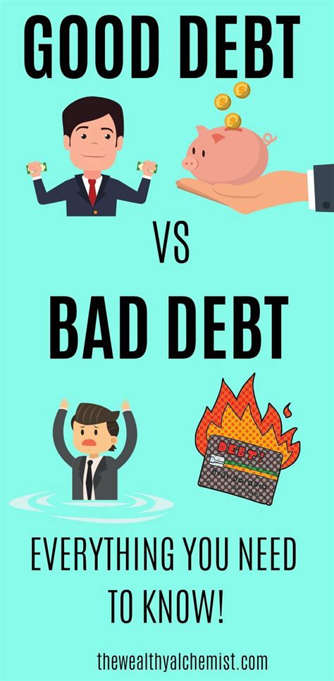 Good Debt Vs Bad Debt All You Need To Know The Wealthy Alchemist Bad Debt Debt Financial