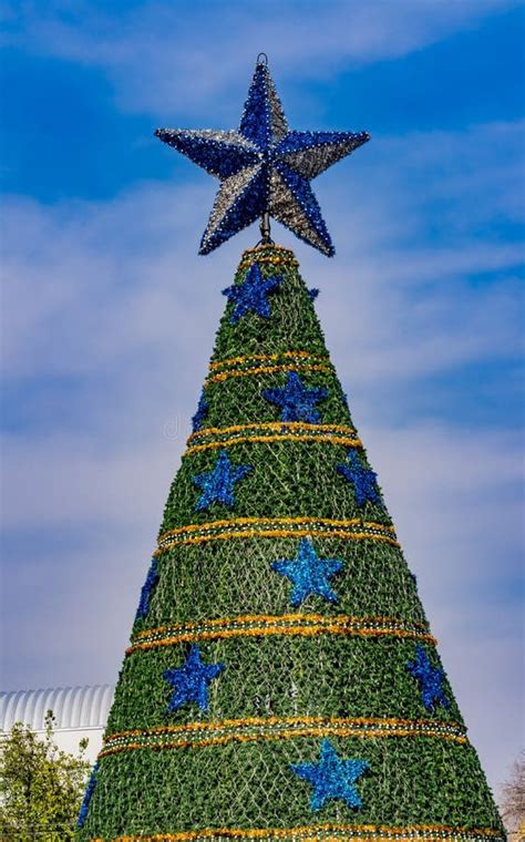 Christmas Tree Decorations Paseo Reforma Mexico City Mexico Stock Photo