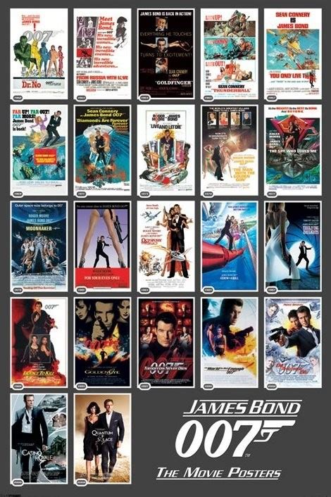 Poster James Bond Movie Posters Wall Art Ts Merchandise Europosters