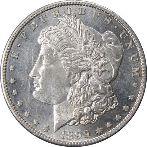 1899 S 1 Morgan Silver Dollar Coin Aubu About Uncirculated