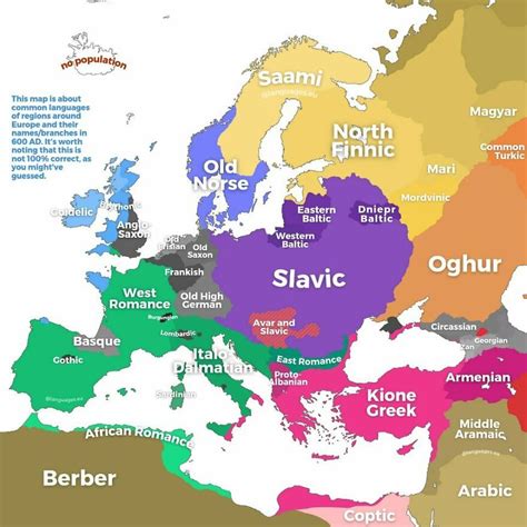 This Is A Really Fascinating Map Languages Of Europe Around Ad