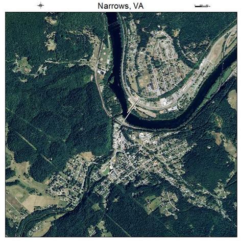 Aerial Photography Map Of Narrows Va Virginia