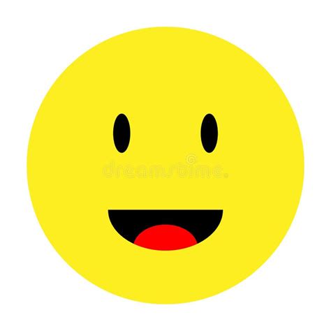 Happy Face Icon Yellow Sign Message Emblem Communication Concept