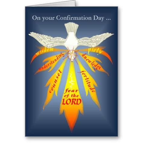 Confirmation Card Ts Of The Holy Spirit Mesas De Boda Centros De