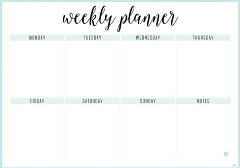 April 2018 Weekly Calendar Planner For Student Cute Weekly Planner