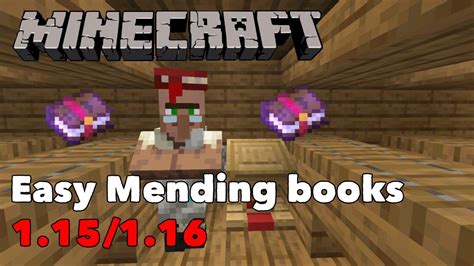 How to get a Mending Villager / Mending books for 1 emerald! - YouTube