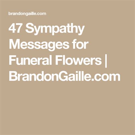 47 Sympathy Messages For Funeral Flowers Funeral