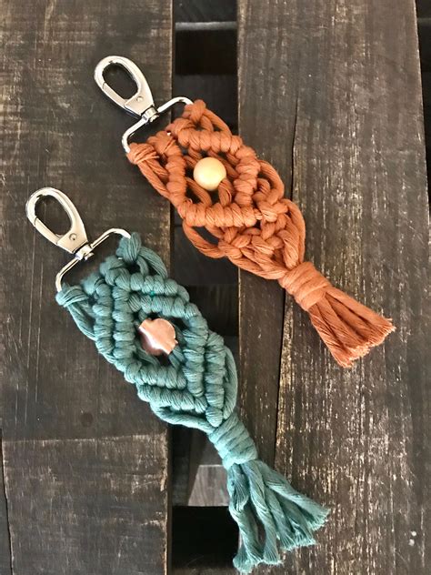 Two Macrame Keychain Kits/Digital Video Tutorial/Zoom | Etsy