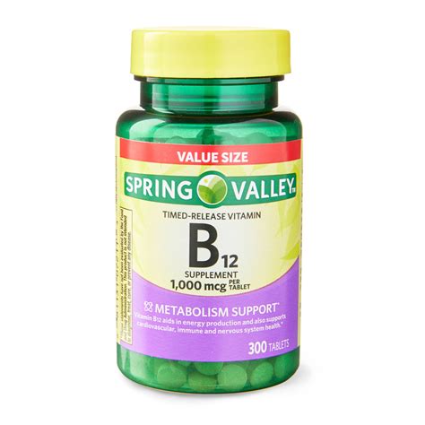 Spring Valley Vitamin B12 Timed Release Tablets Dietary Supplement