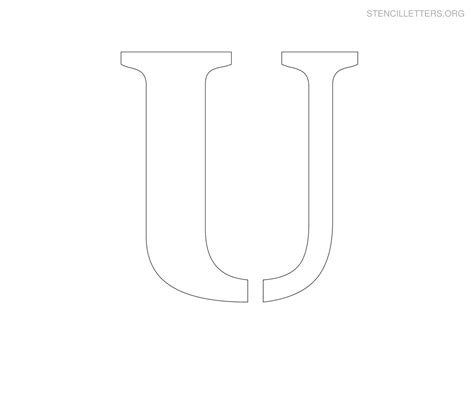 Letter U Stencil Printable