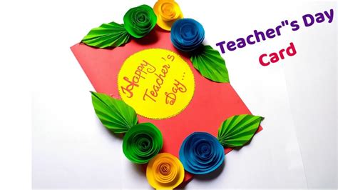 That's all it takes to brighten the day of a friend with a free. DIY Teacher's Day card /Handmade Teacher's Day card/DIY ...