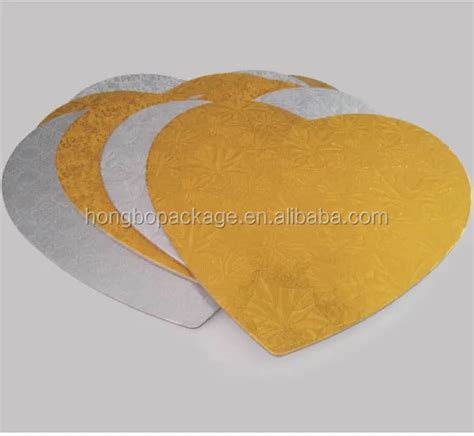 Heart Shape Embossed Gold Foil Cake Board Mini Cake Boards Buy Cake