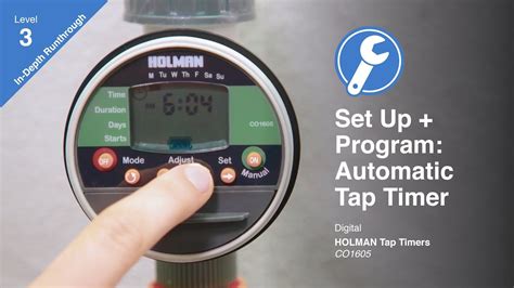 How To Program The Holman Automatic Digital Tap Timer Co1605 Youtube