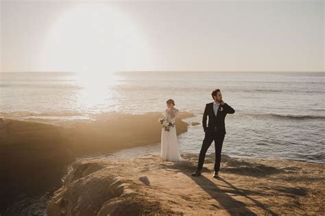 Romantic Sunset Cliffs Elopement Wedding In San Diego Ca In 2021 San