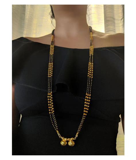 Long Mangalsutra Design 35 Inches Length 3 Chains Buy Long Mangalsutra Design 35 Inches Length