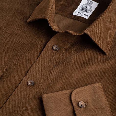 Brown Needlecord Shirt Mens Country Clothing Cordings