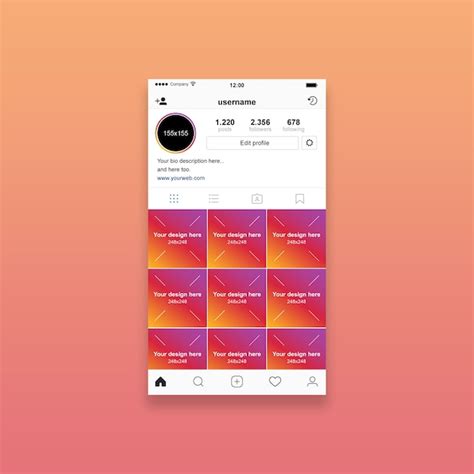 Premium Psd Instagram Profile Mockup