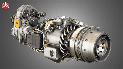 Pw Canada Pw Turboprop Engine D Model Cgtrader